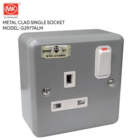 mk metal clad back box|mk single socket metal clad.